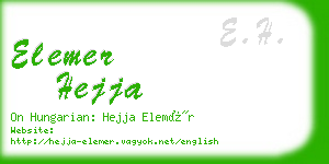 elemer hejja business card